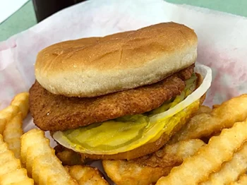 Slugburger basket from Borroum's Drug Store.